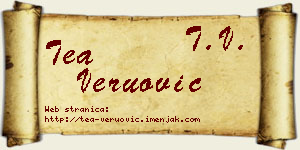 Tea Veruović vizit kartica